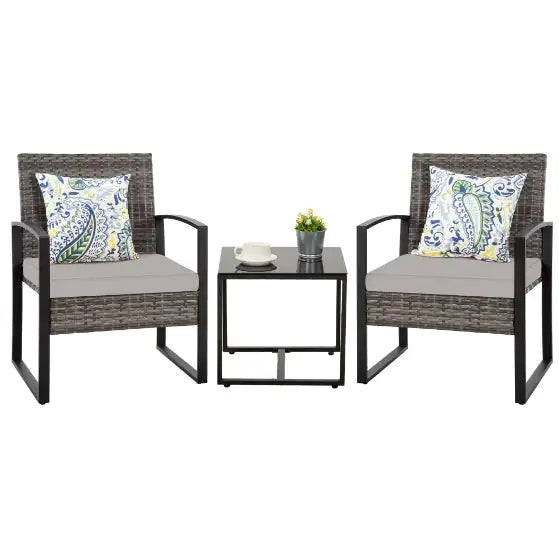 3 Piece Outdoor PE Rattan Furniture Set